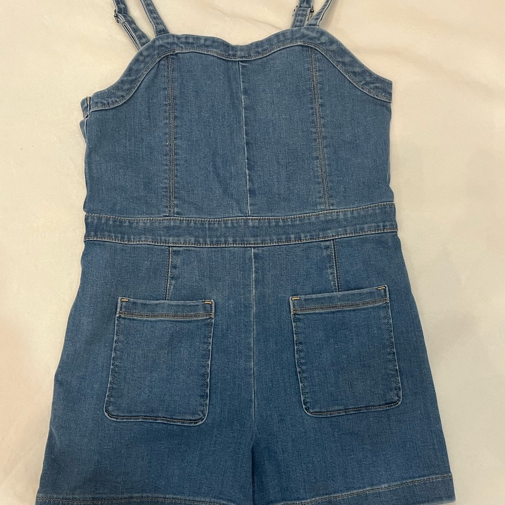 Abercrombie Kids Blue Denim Romper